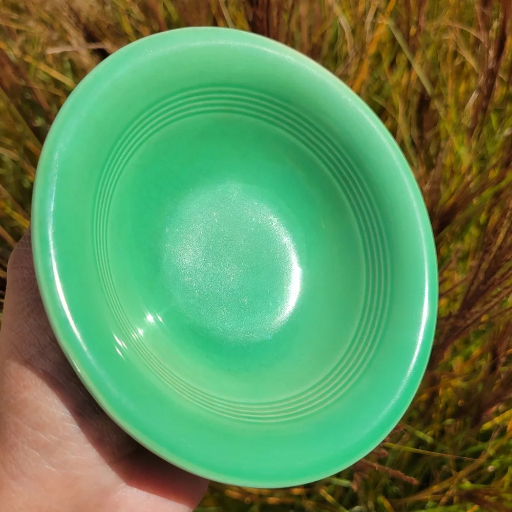 Vintage Homer Laughlin Harlequin ~ Green Plate and Bowl ~ Pretty!